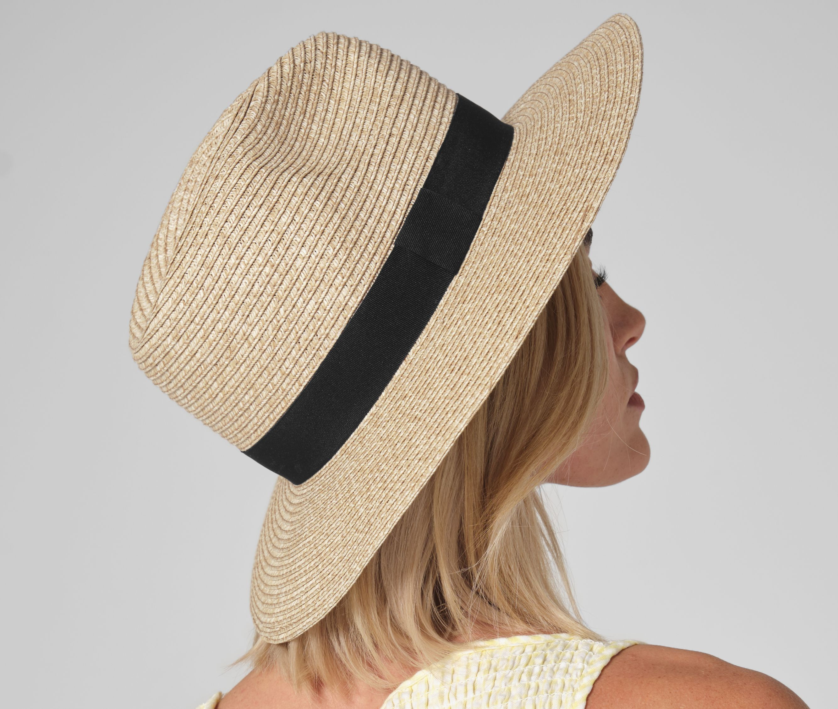 STRAW FEDORA